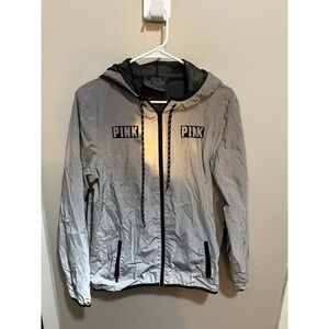 Victoria Secret Pink Anorak Jacket Limited Release Silver Reflective 002 XS